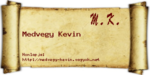 Medvegy Kevin névjegykártya